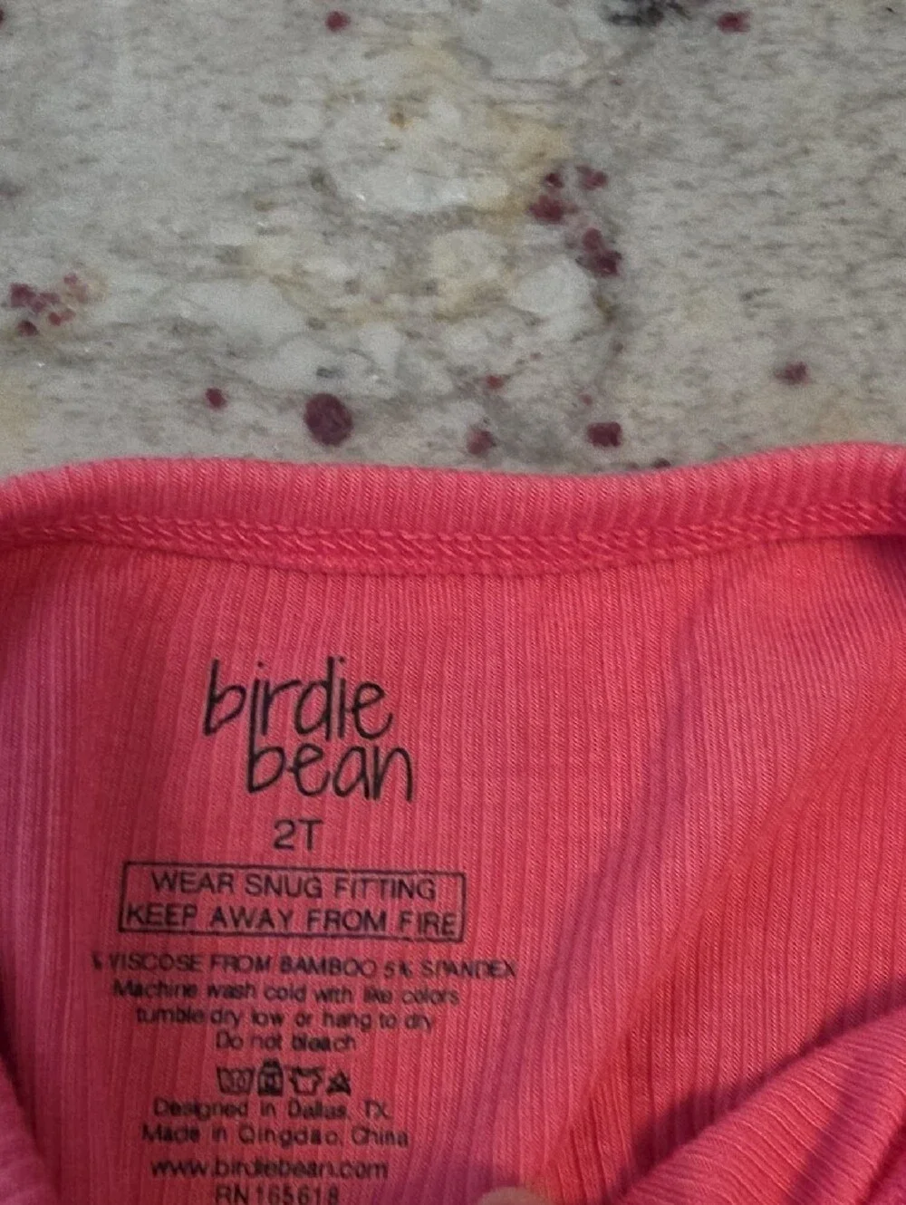 Birdie Bean 2T Girls' Ribbed Zip-Front One-Piece Pajama - Pink